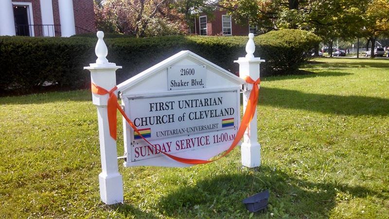 Church Ribbon in Support of October 22, 2014, Demonstration