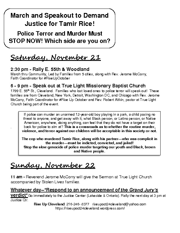 March and Speakout Flyer