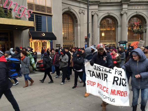 Marching from Public Square During Ferguson Visit