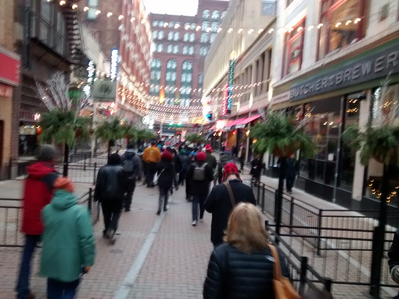 Marching on E. 4th During Ferguson Visit