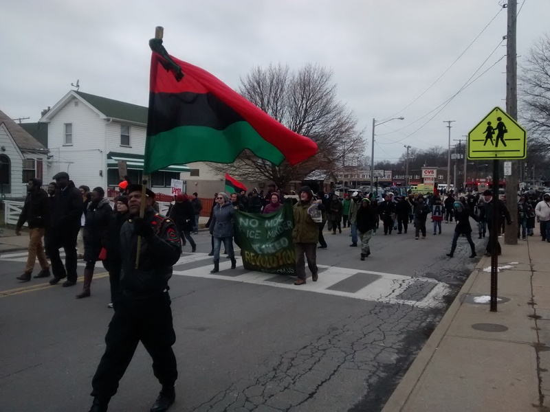 Marching with Ferguson Folks on W. 130th St.