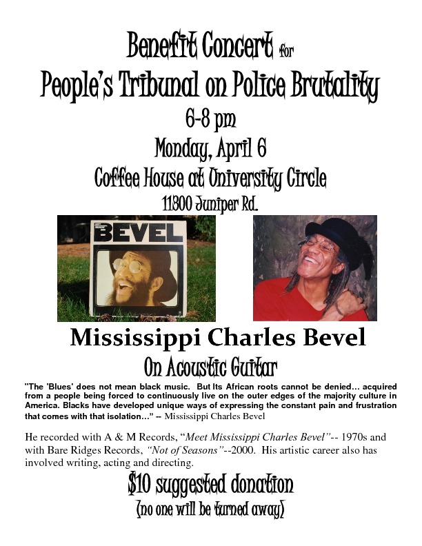 People’s Tribunal on Police Brutality Benefit Concert flyer