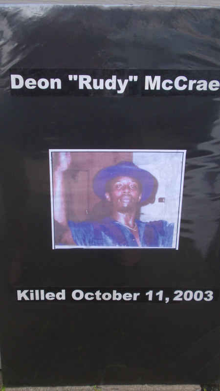 Bill Swain, Revolutionary Communist Party, Poster Remembering Deon “Rudy” McCrae