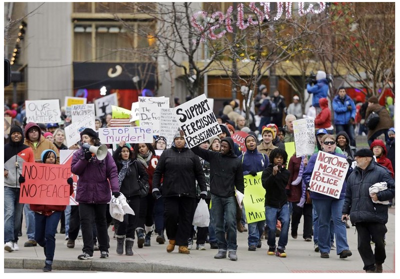 Protest after Acquittal of Darren Wilson on the News