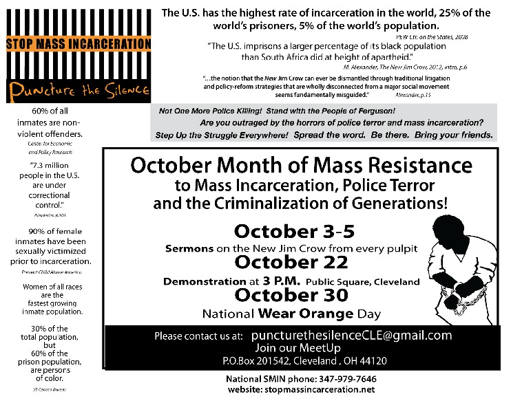 Puncture The Silence Flyers for October Month of Resistance 2014