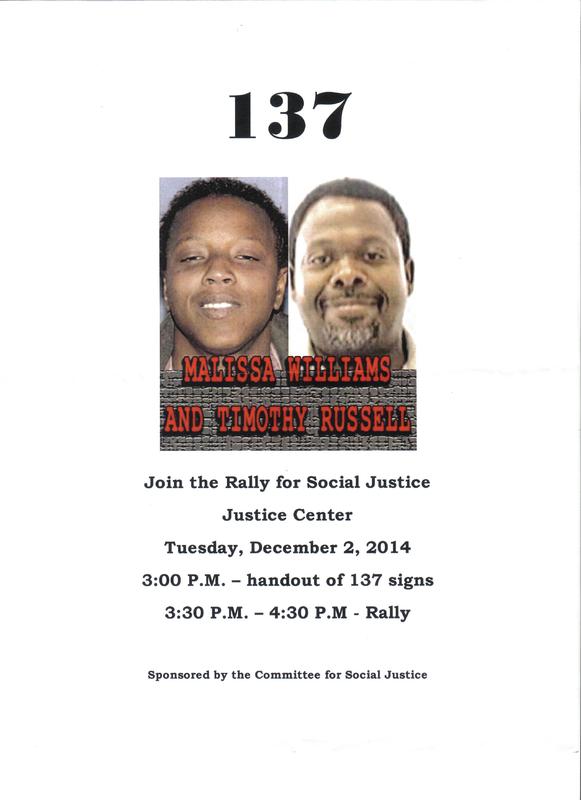 Rally for Malissa and Timothy Flyer