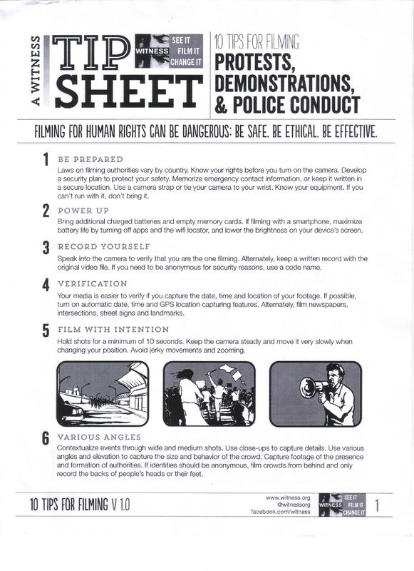 Tips for Filming Protests p.1