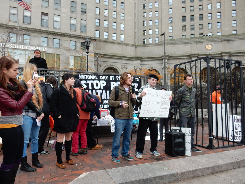 Young Socialists at October 22, 2014, Rally at Public Square